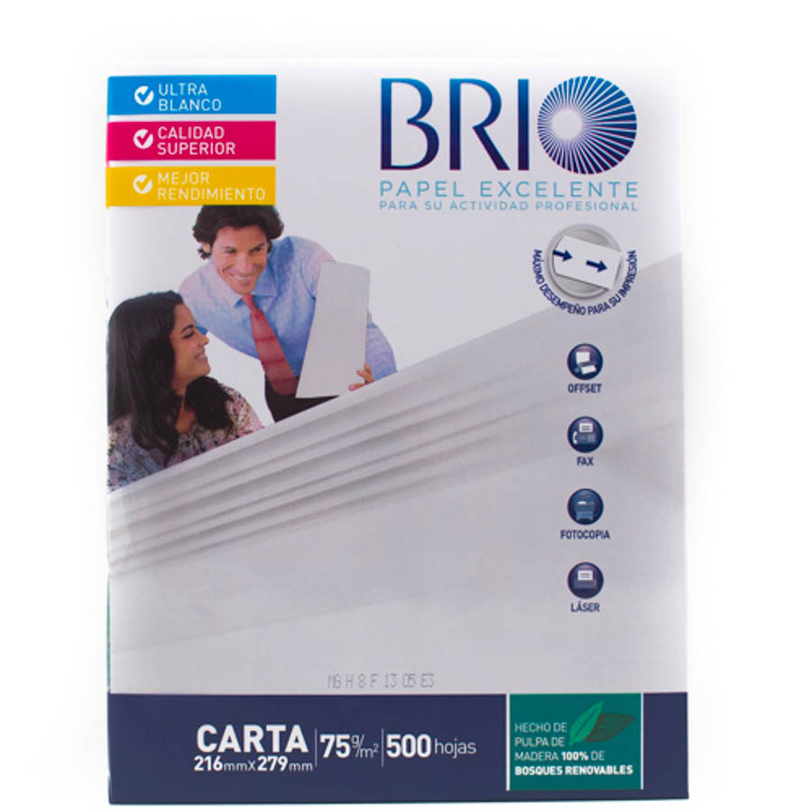 Hojas Bon BRIO Carta de 75 gr. 500h