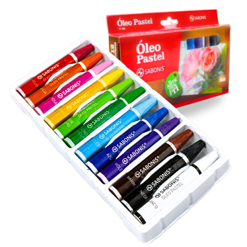 Pastel Oleo pastel Sabonis de 12 Colores