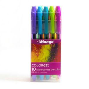 Micropunta micro Gel 0.5mm MG801S Mango 10 colores