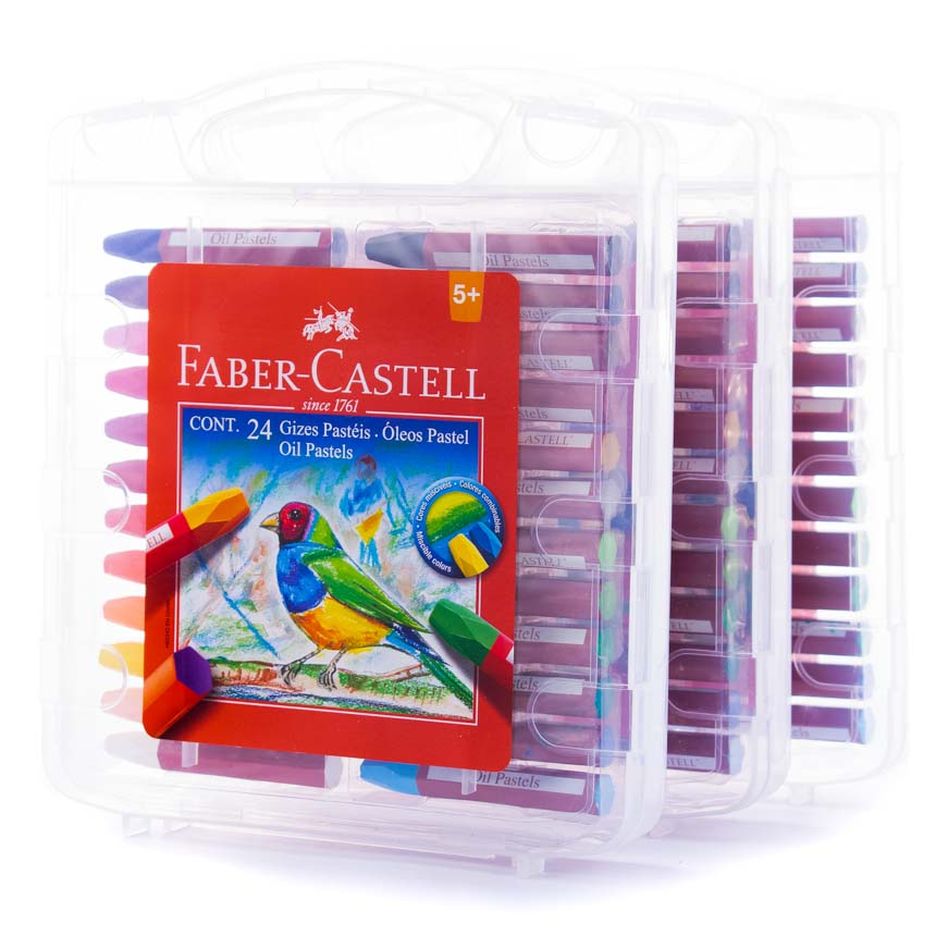 Crayon oleo pastel estuche rigido Faber Castell 24 colores