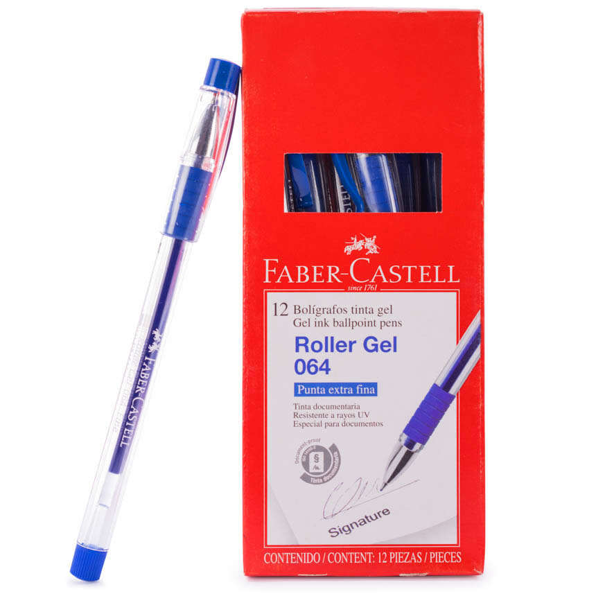 Micropunta tinta GEL Roller 064 Faber Castell 12u