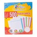 Hojas de carpeta 5 colores FLIPO 500 hojas