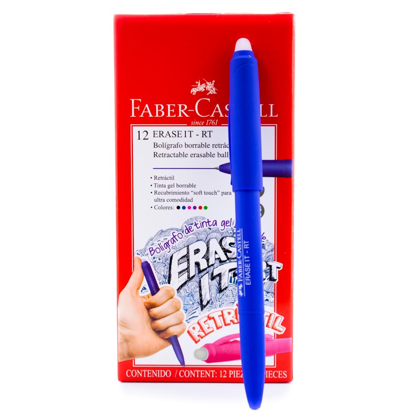 Boligrafo borrable Gelroller 0.6mm Faber Castell 12PCS