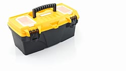 Caja Plastica Herramientas 12 Plg Amarillo-Negro 8012