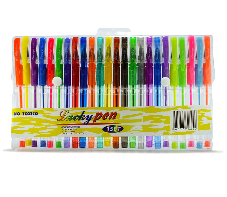 Boligrafo lucky - Brillo pen colores 24u