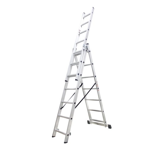 Escalera telescópica de TRES cuerpos 3x7 (Aluminio)