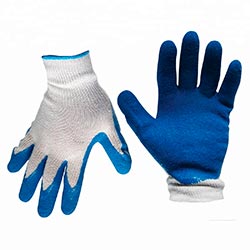 Guantes Algodon Asatex de Silicona Trabajo Azul/Blanco DOC