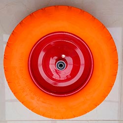 Llantas ZDL-92 Pvc Pu 350-4 Pvc Naranja Aro Rojo