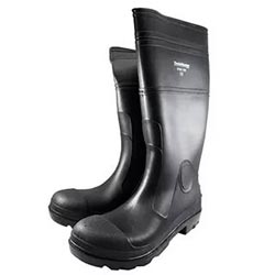 Bota De Goma Negro Punta De Acero Nº 38 PAR