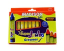 Crayon Super Jumbo Madison 12 Colores