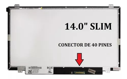 Pantalla para Laptop 14.0 SLIM 40 Pines Resolucion 1366x768 