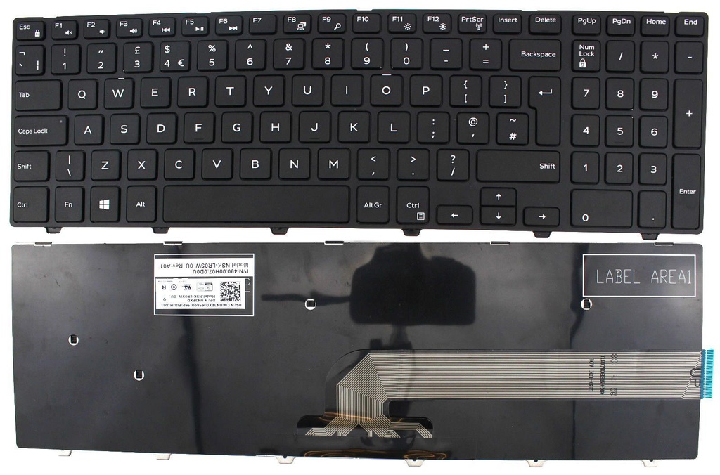 Teclado para Laptop Español DELL INSP15-3000 -15 3541-15 3542 Negro Numerico