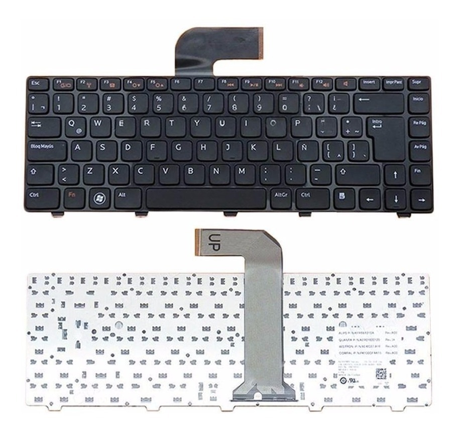 Teclado para Laptop Español DELL N4110 /14R Moderno Negro Flex Largo No Numerico