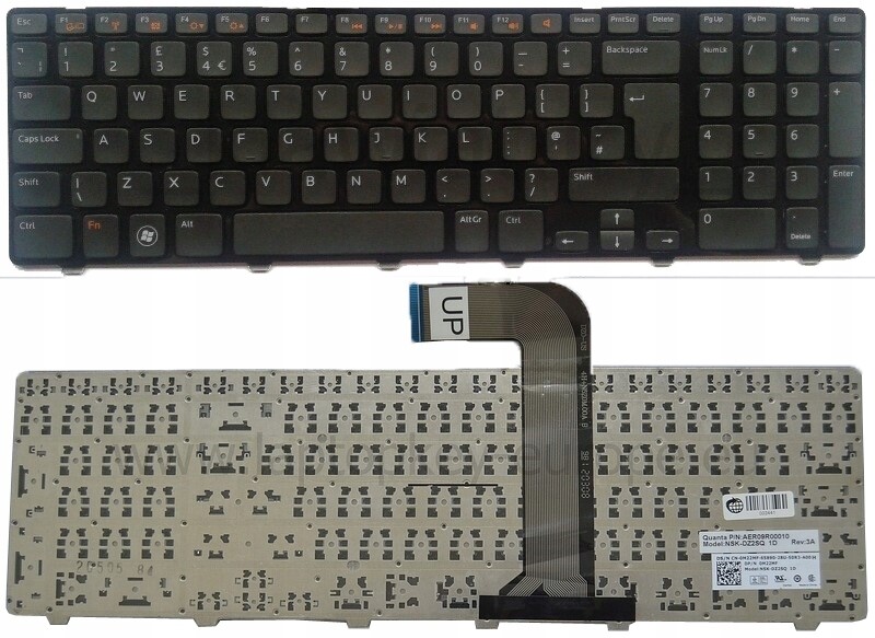 Teclado para Laptop Español DELL N5110 -15R Moderno Tecla Separado Negro Numerico