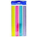 Regla economica 4 colores 30cm 12u
