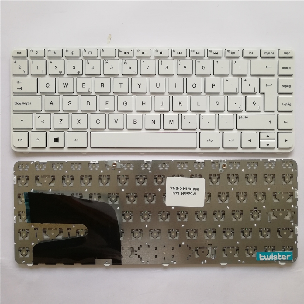 Teclado para Laptop Español HP 14N-14R-14D 2 Pernos Blanco No Numerico