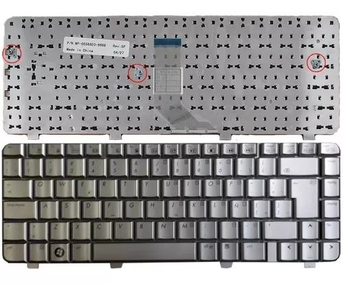 Teclado para Laptop Español HP DV4 DV4-1000 Plateado No Numerico