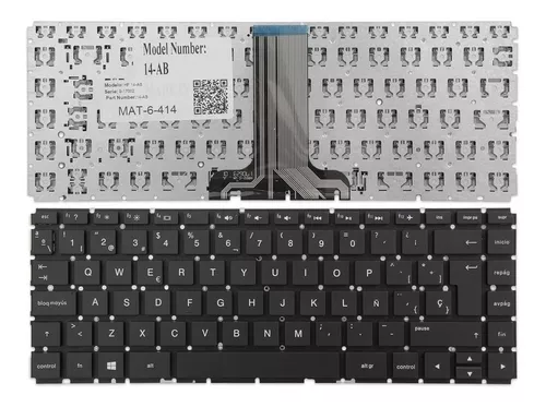 Teclado para Laptop Español HP PAVILION 13-s104la-13-s151la Negro No Numerico