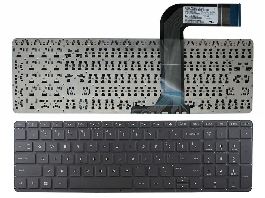 Teclado para Laptop Ingles HP ENVY 15-K073CA Numerico