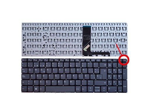 Teclado para Laptop Español LENOVO 320-15ABR Boton de Encendido Numerico