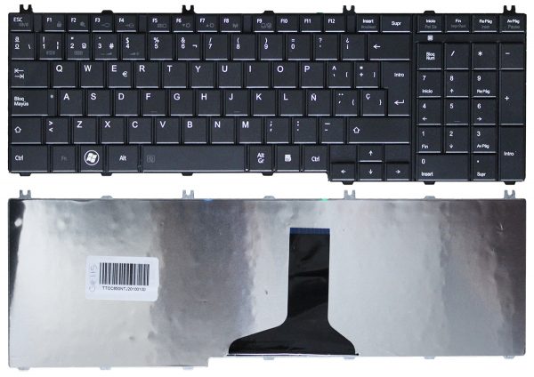 Teclado para Laptop Español TOSHIBA L665-C650-C655 # Negro Frame Numerico