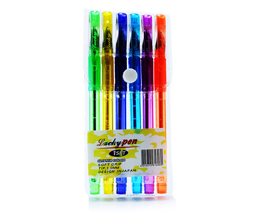 Boligrafo lucky - Brillo pen colores 6u