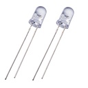 LED 5mm Blanco Transparente 12000 MCD (Milicandelas)  Tension De Trabajo 2.8 - 5v