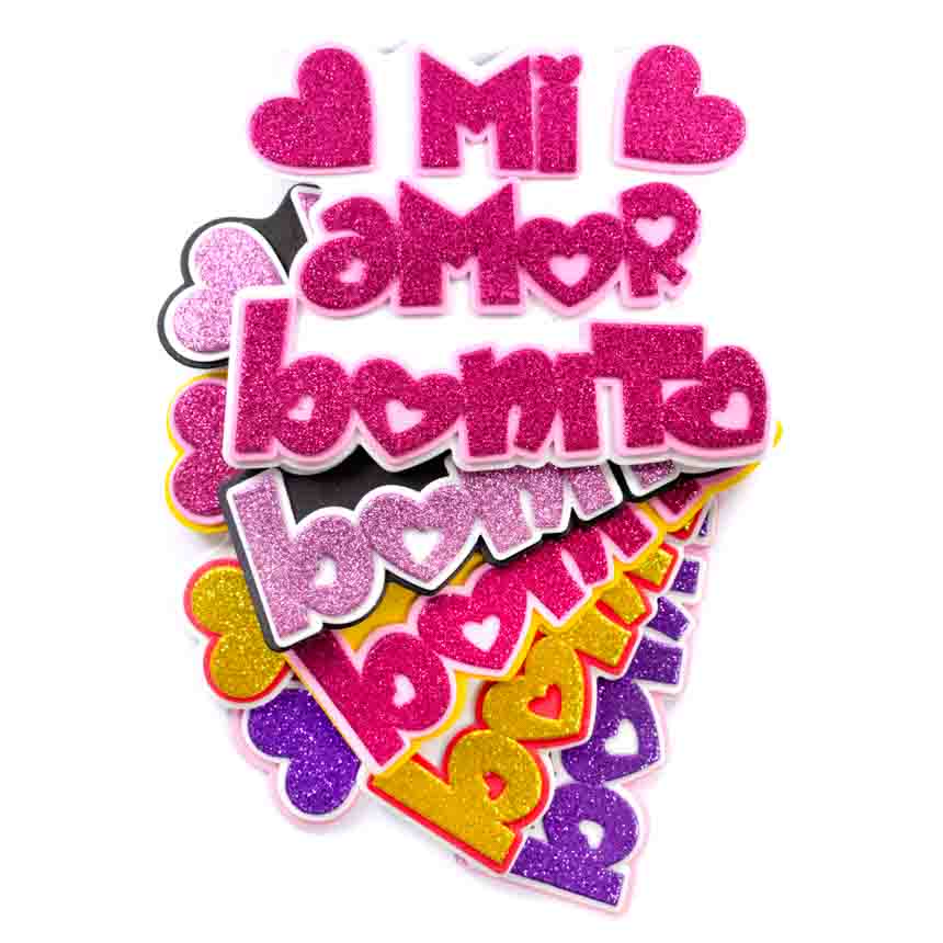 Decoracion en Goma Eva &quot;MI AMOR BONITO&quot; 15x18 cm