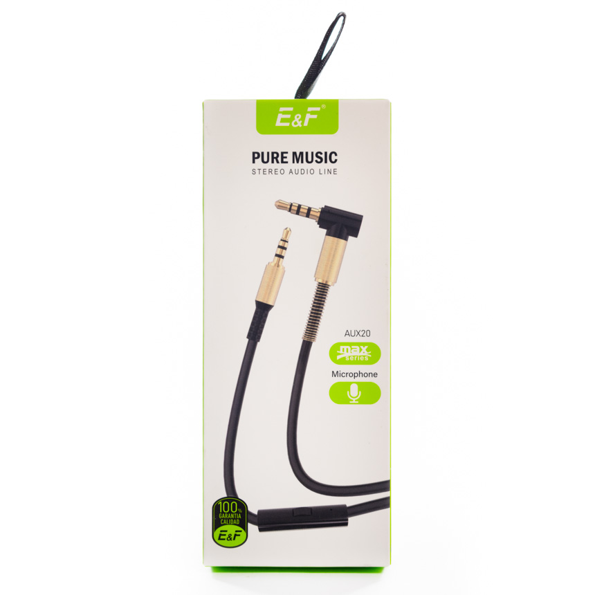 Cable Interface 3.5mm Longitud 120cm Microfono Y Contestador de llamadas Colores Negro/Blanco