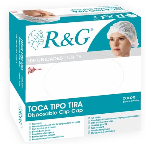 Gorro para cabello descartable en tira R&amp;G 100PCS