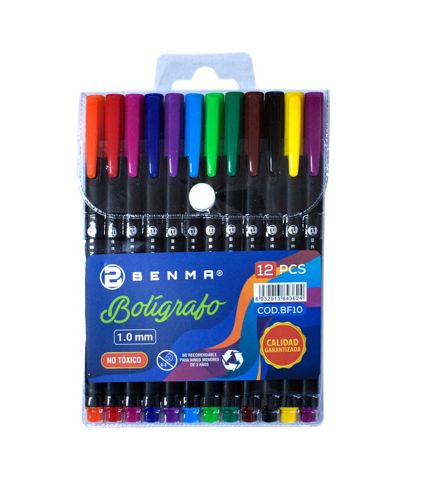 Boligrafo Benma de 12 colores