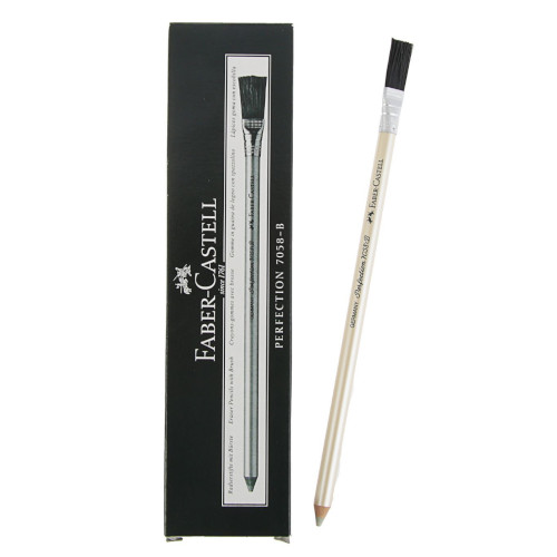 Lapiz de borrar Perfection 7058-B con cepillo Faber Castell 12pcs