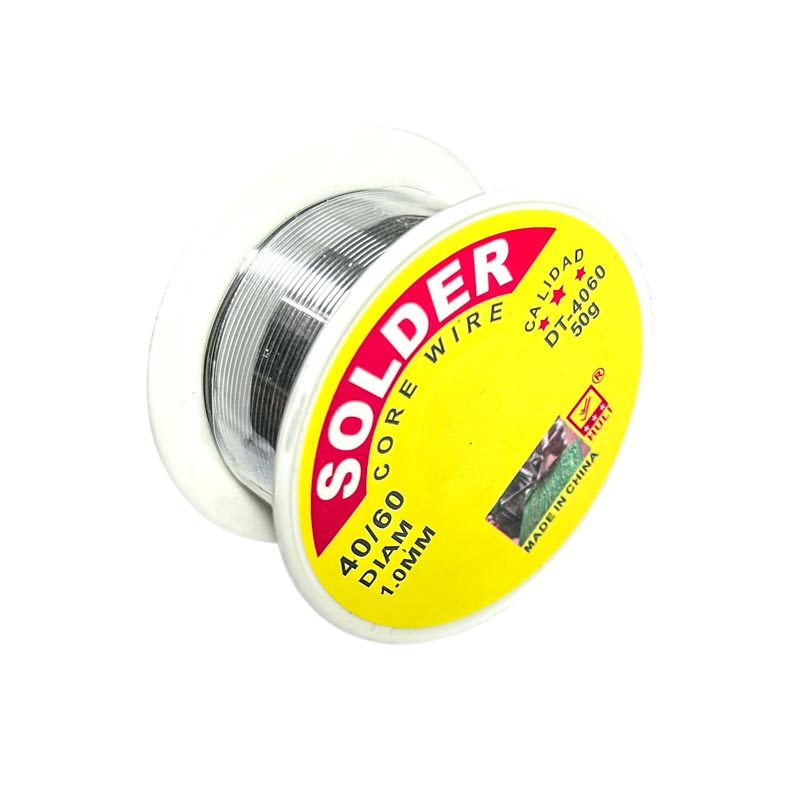 Estaño para soldadura de 50 gr. espesor 1mm