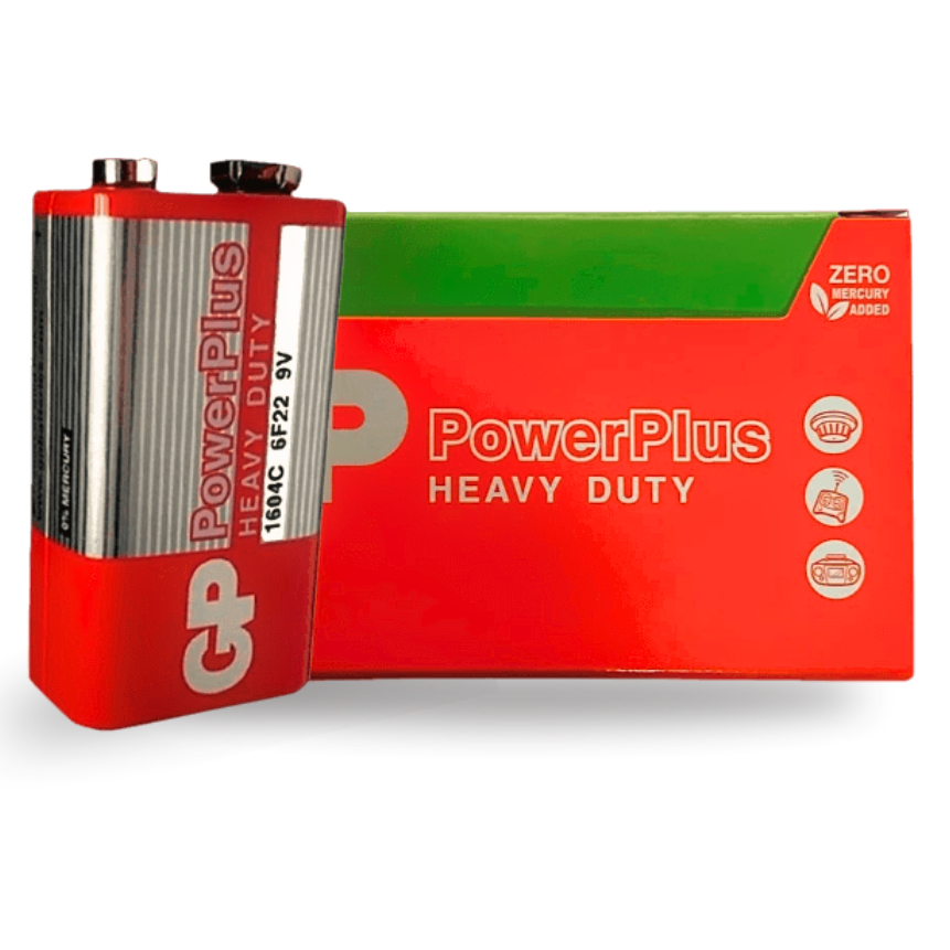 Bateria GP Power Plus 9V de 10pcs