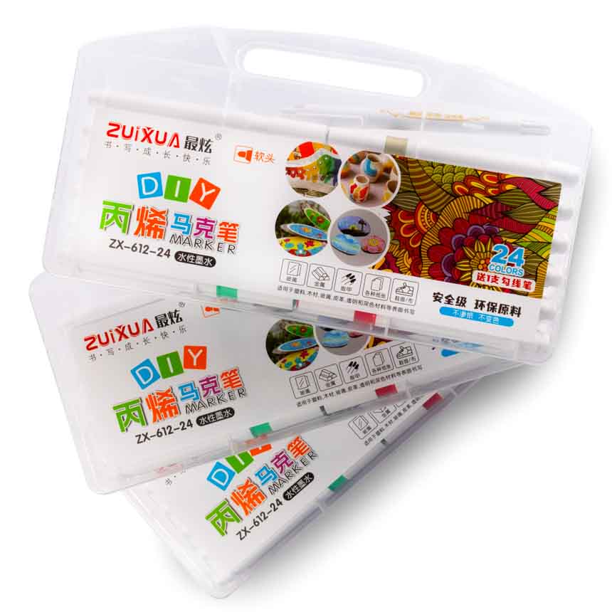 Marcador acrilico DIY Zuixua 24 colores