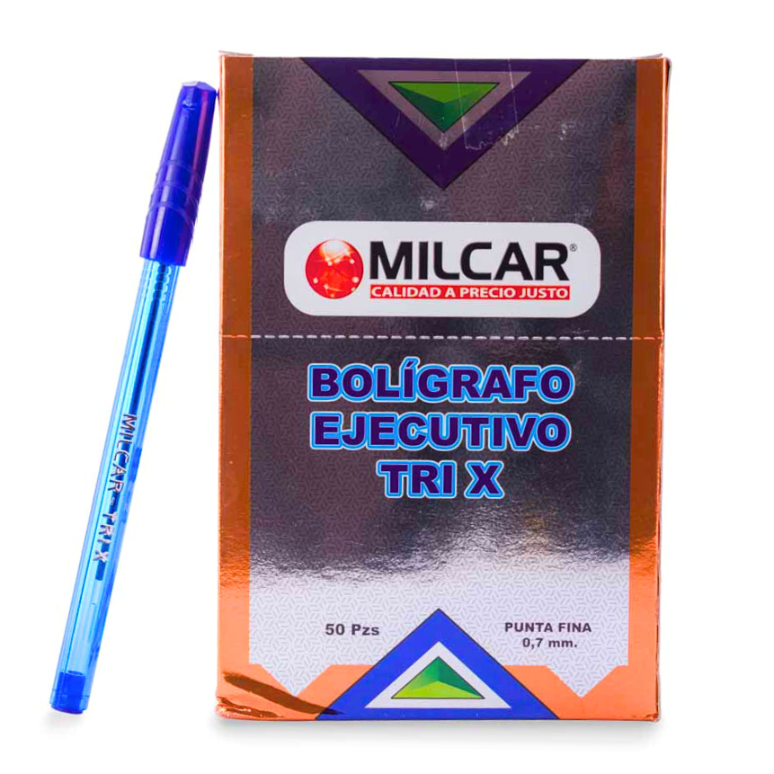 Boligrafo Ejecutivo TRI-X Milcar punta 0.7mm 50PCS