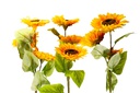 Flor - ramo de 3 girasoles, largo 93 cm, 1 corola 17 cm y 2 corolas de 15cm