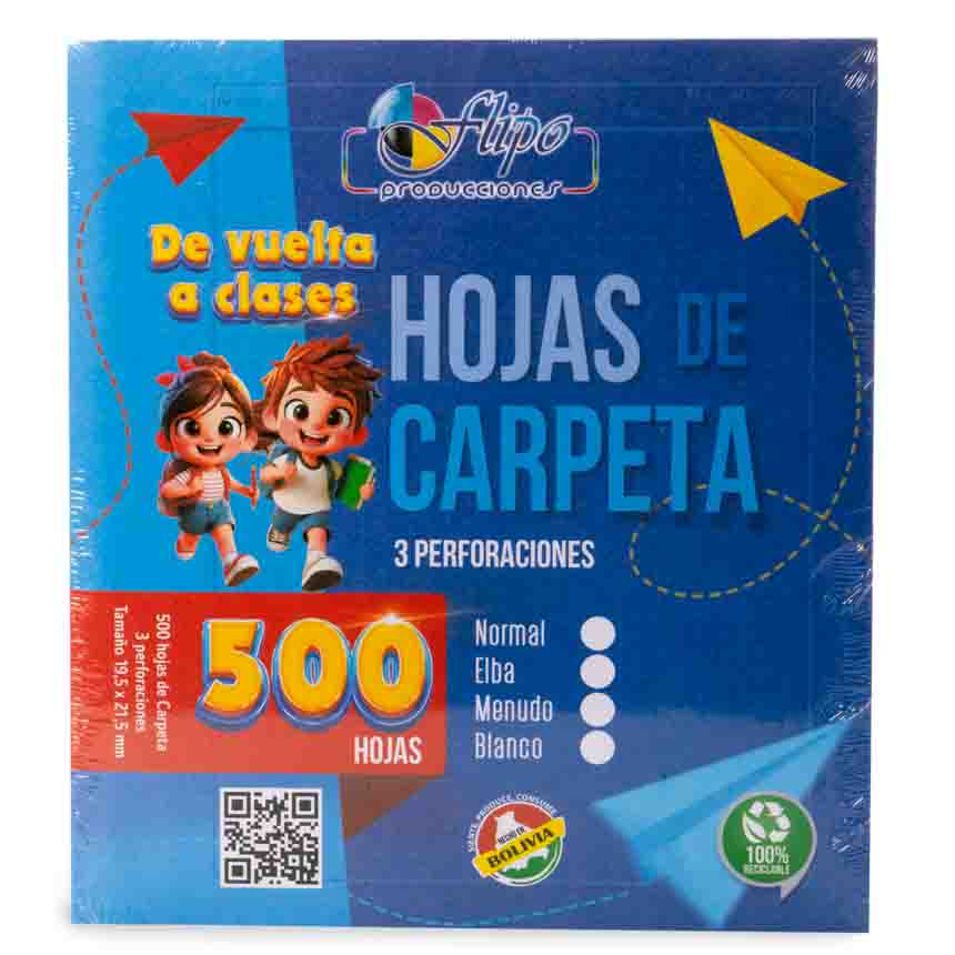 Hojas de carpeta Flipo 500hjs