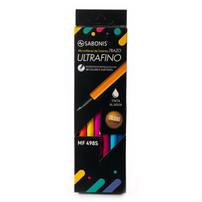 Micropunta fibra punta fina Sabonis de 12 colores