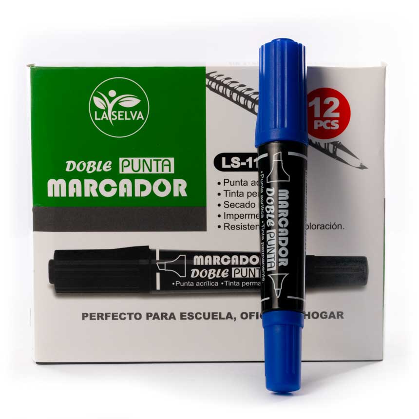 Marcador Permanente Doble Punta La Selva de 12u