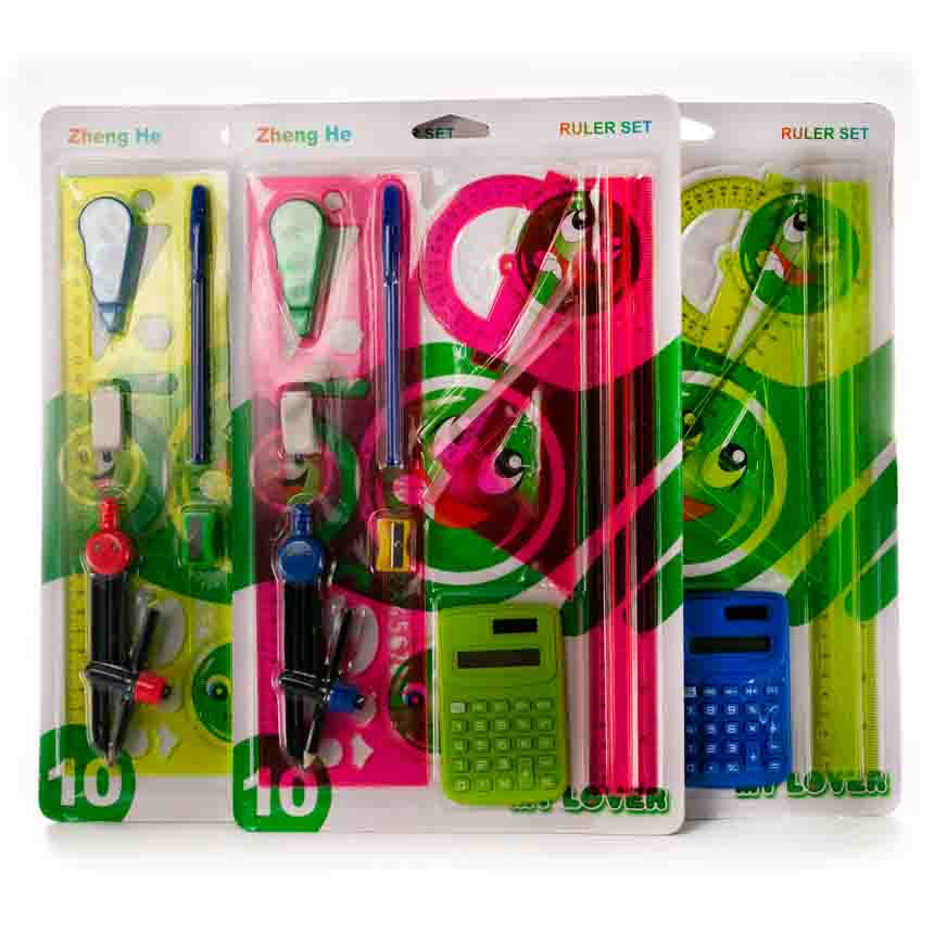 Estuche Geometrico Completo de 10 piezas + Calculadora