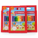 Color corto stabilo hex. 12colores