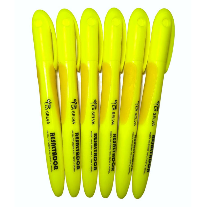 Resaltador de colores fluorescente, 1-4mm La Selva 6u