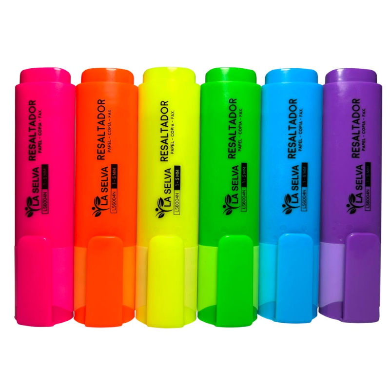 Resaltador de color fluorescente 1-5mm La Selva de 6u