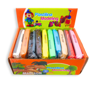 Plastilina modeling marqueta Madison barras gigantes 10 colores