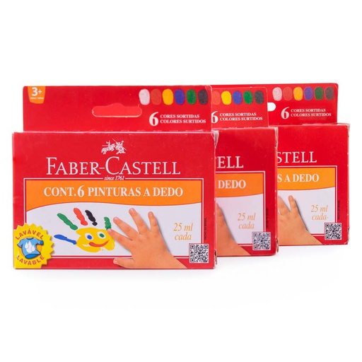 Pintura al dedo Faber Castell 6 colores