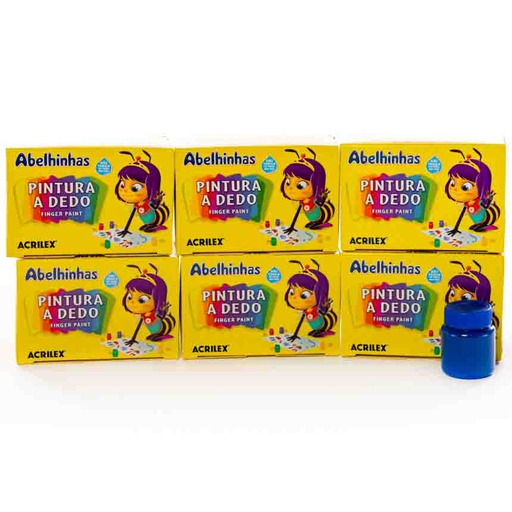 Pintura al dedo PEQUEÑO Acrilex 6 colores 15 ml
