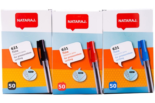 Boligrafo Nataraj 621 Fine 0.7 mm de 50u