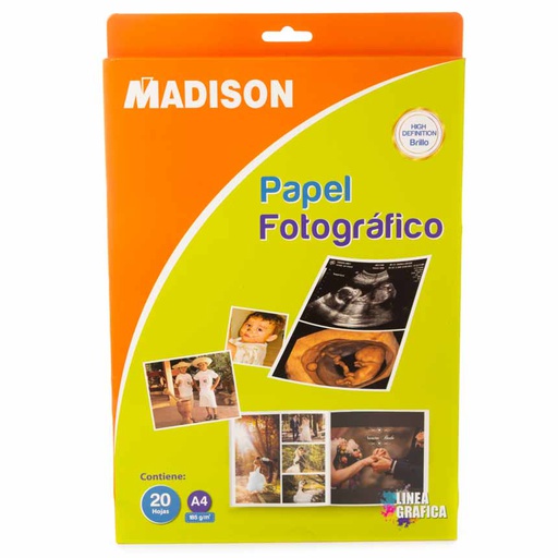 Papel especial Fotografico Madison A4 185g 20 hojas