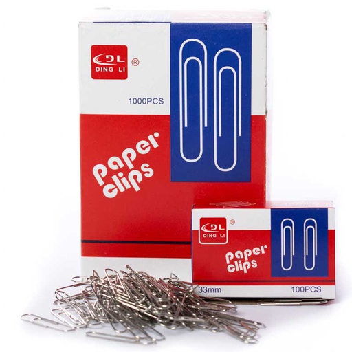 Clips Metalico SEA GULL de 33 mm 10 Paq x 100u